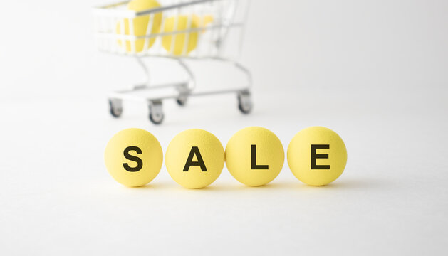 Concept Of Shopping On The Web Sites Of Commercial. 3D Illustration On A White Background