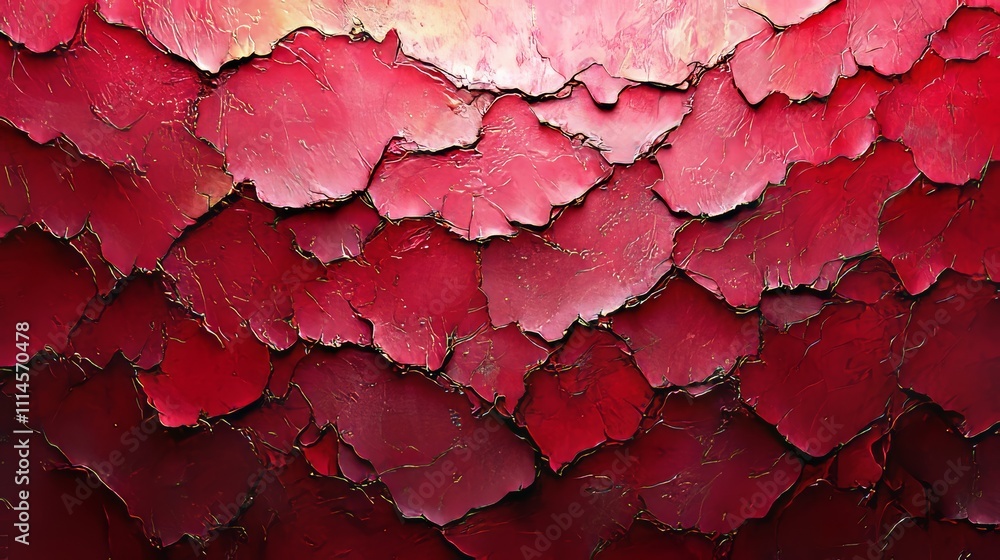 Poster a gradient background transitioning from scarlet to blush, featuring soft textures and subtle light 