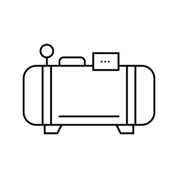 recommend clip art: compressed air energy line icon vector. compressed air energy sign. isolated contour symbol black illustration