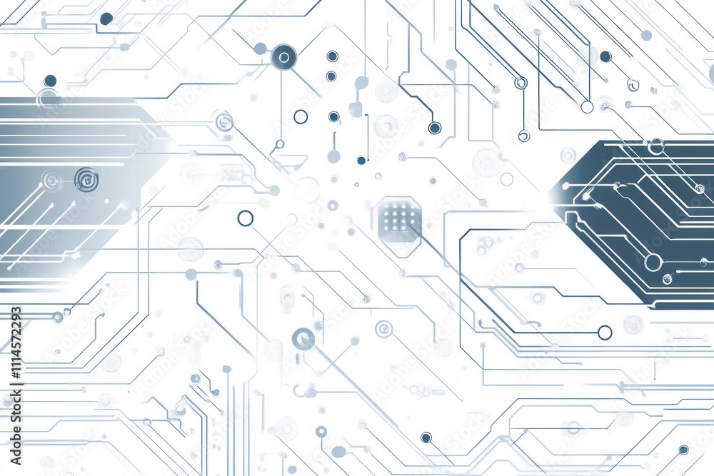 Poster Abstract Technological Circuit Board Design Pattern