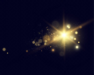 Naklejka premium Abstract magic background with glow light effects. Sparkling particles and luminous bokeh create a dreamy, enchanting design. Suitable for festive, fantasy, and artistic themes.