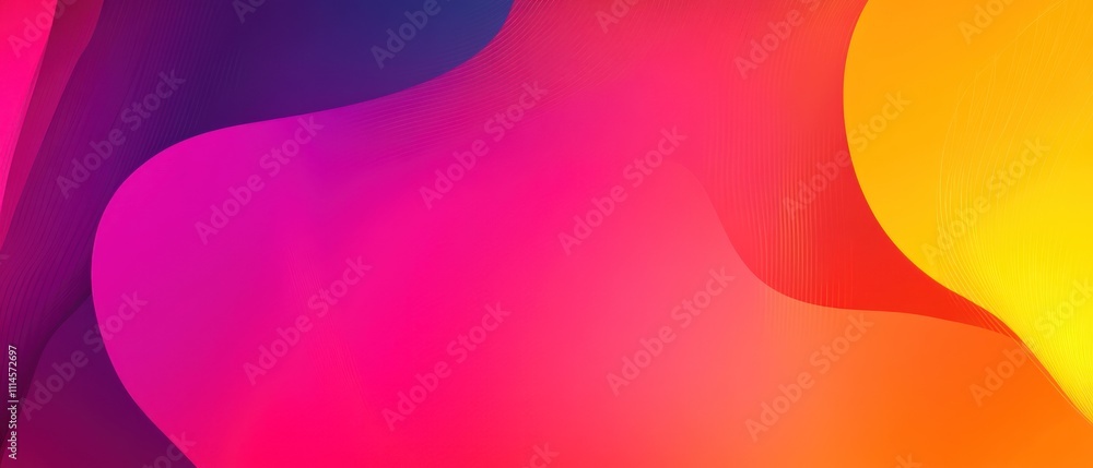 Aufkleber abstract colorful waves gradient background design