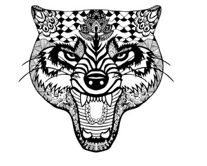 wolf head tattoo