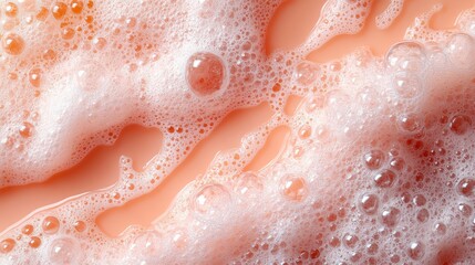 Fototapeta premium A Close-up View of Delicate Drink Bubbles
