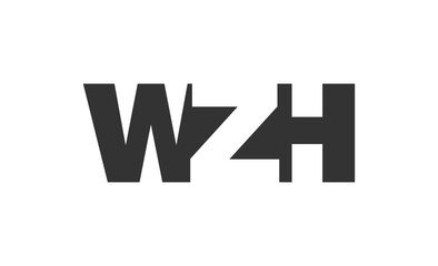 Obraz premium WZH logo design. Initial letter W Z H bold font style for tech startups, consulting, corporate branding. Creative company name, headlines typography identity, trendy logotype.