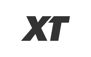 Obraz premium XT Techno Editable Font Logo For Corporate Branding. Bold, Futuristic Design With Unique Typographic Ideas. Minimal Custom Type And Dynamic Letter
