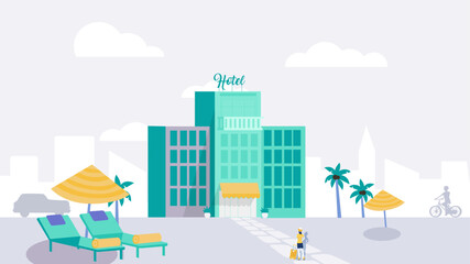 Obraz premium Hotel design, vector illustration