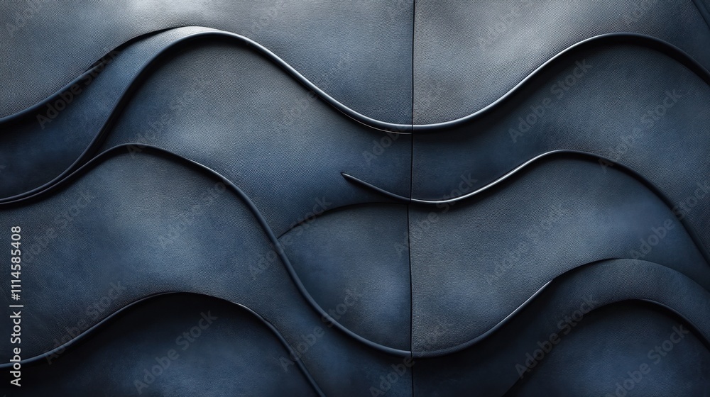 Poster flowing waves create a mesmerizing texture against a muted background in a modern artistic design
