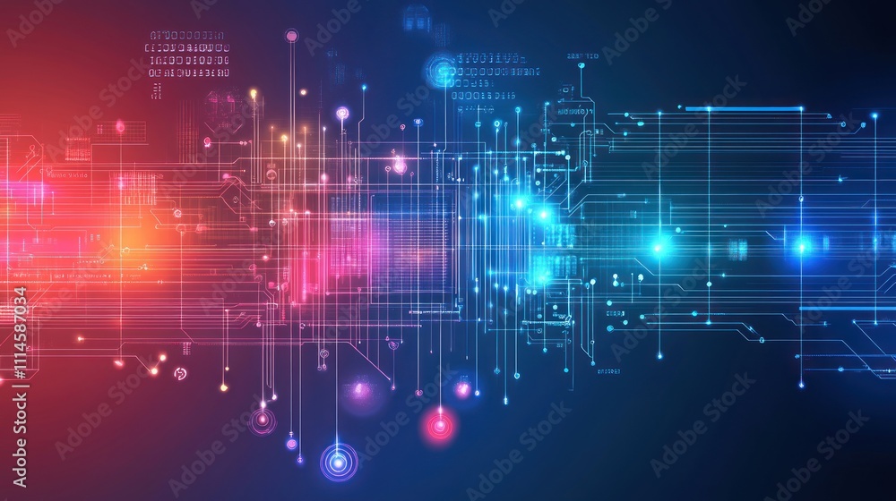 Poster Abstract Digital Network Technology Background Image
