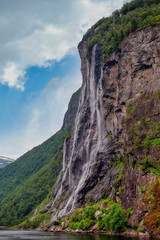 Fototapeta premium Geiranger is a town located in front of the Geirangerfjord, in western Norway.