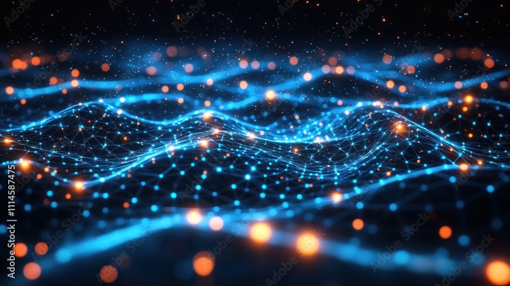 Poster Abstract Network Data Visualization Showing Connections