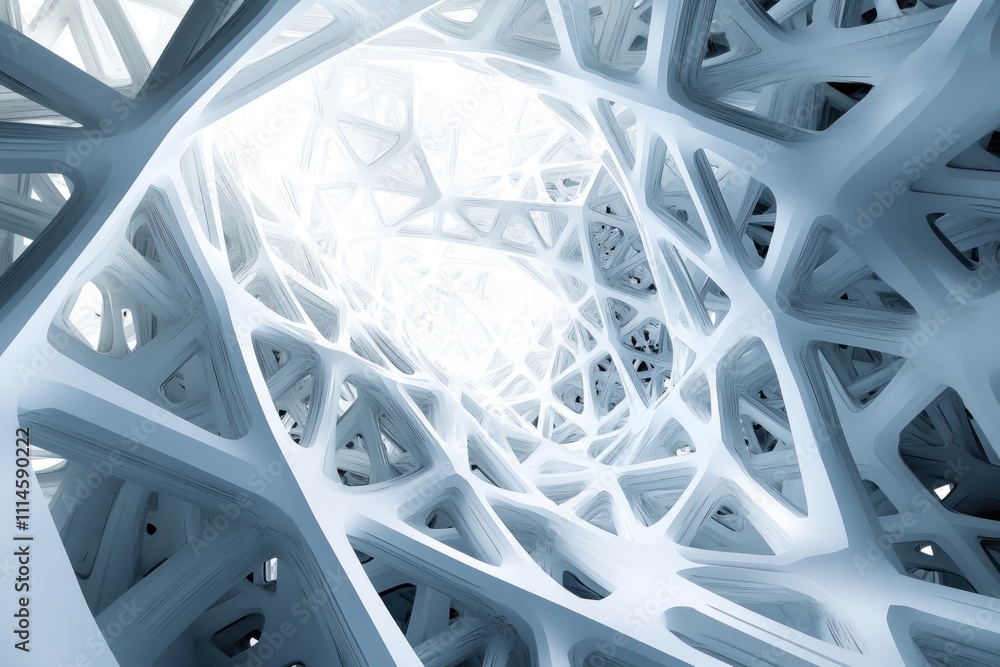 Poster abstract white structure architectural design