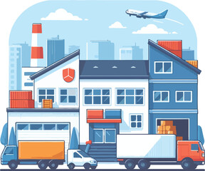 Obraz premium warehouse vector