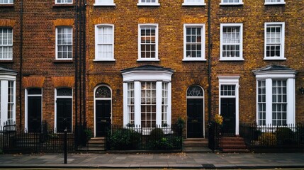 Obraz premium Traditional Brick Row Houses in London