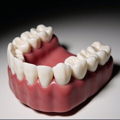Obraz premium Dental implant-supported Mandibular prosthesis using All on 8 system