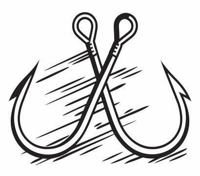 recommend clip art: two crossed fishing hook vector
                    
                    