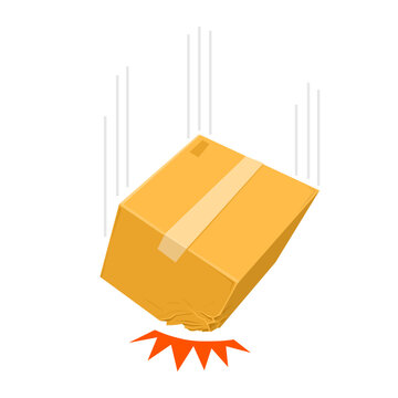 recommend clip art: Damaged Cardboard Delivery Box Cartoon Color Illustration Icon