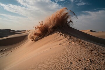 Dynamic Sand Dunes Showcase Turbulent Landscapes and Unique Textures