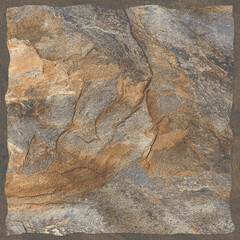 Natural slate marble stone, rustic brown grouted parking tile design. Exterior heavy duty random vitrified tiles. Rusty rock stone texture.