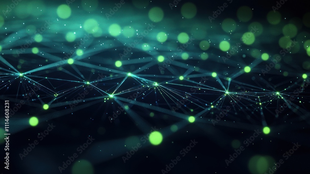 Poster Abstract Green Network Nodes Connected By Lines