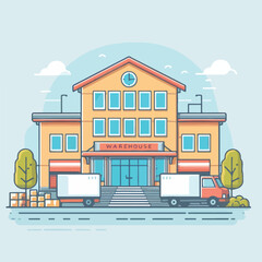 Naklejka premium warehouse vector