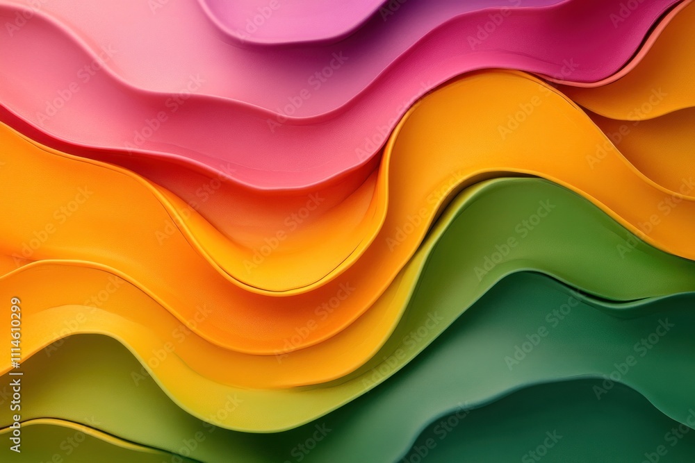 Poster abstract colorful wavy layers design background