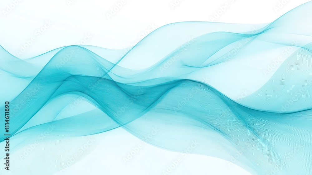 Poster abstract teal wave pattern design background