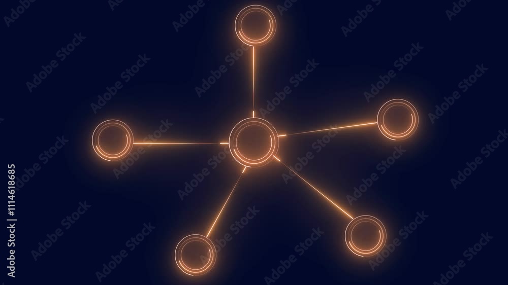 Aufkleber animation of fast people network icon. digital interface connection and communication concept digita