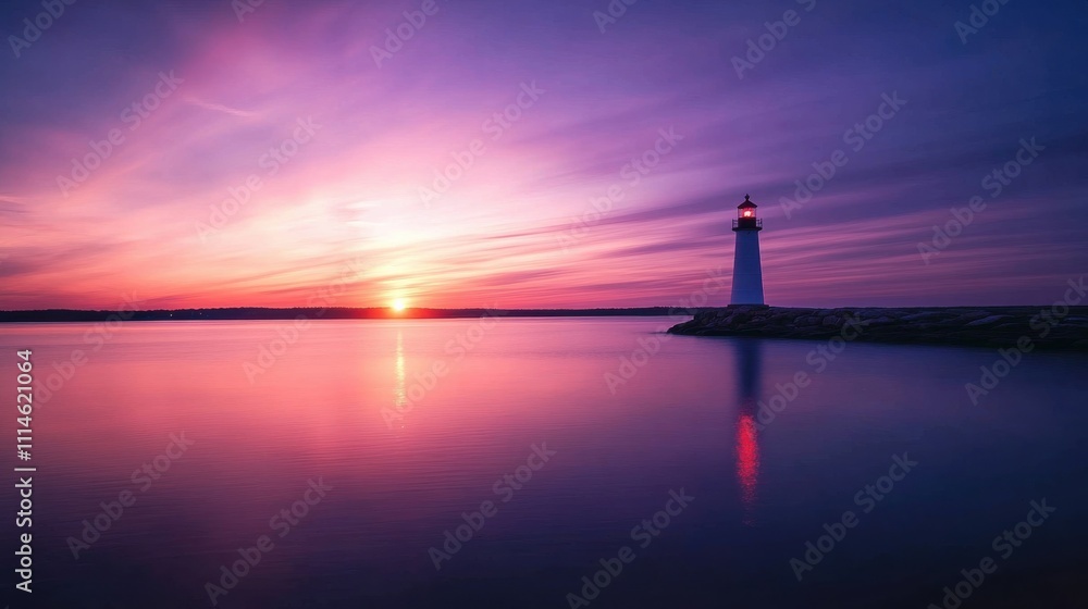 Poster a tranquil sunset illuminating the sakonnet, creating vibrant reflections over the calm waters as th
