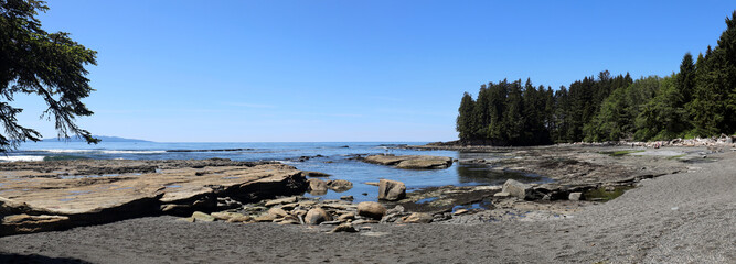 Beach on Canadian West Coast island