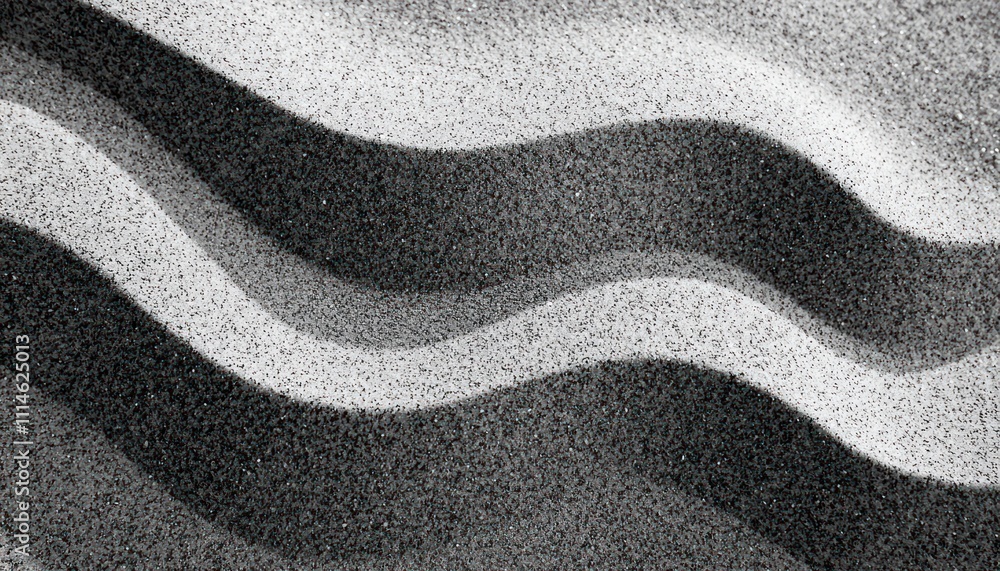 Poster abstract wavy pattern of black and white textured surface