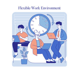 Work Burnout Prevention. Flat Vector Illustration