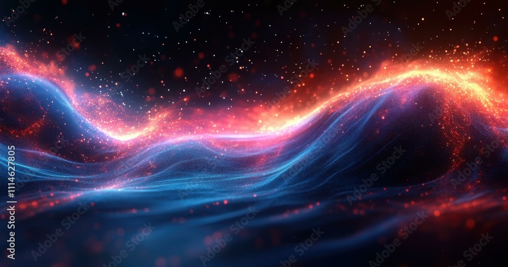 Aufkleber a abstract concept abstract digital landscape capturing a sense of motion energy and complexity in v