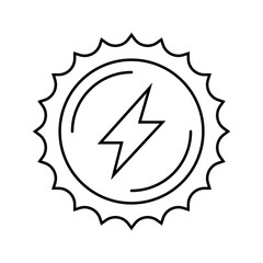clean energy solar panel line icon vector. clean energy solar panel sign. isolated contour symbol black illustration