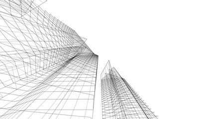 Fototapeta premium abstract architecture, vector background