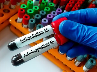 Blood sample tubes for antiphospholipid Antibody and Anti Cardiolipin antibody test, diagnosis for autoimmune disease APS.