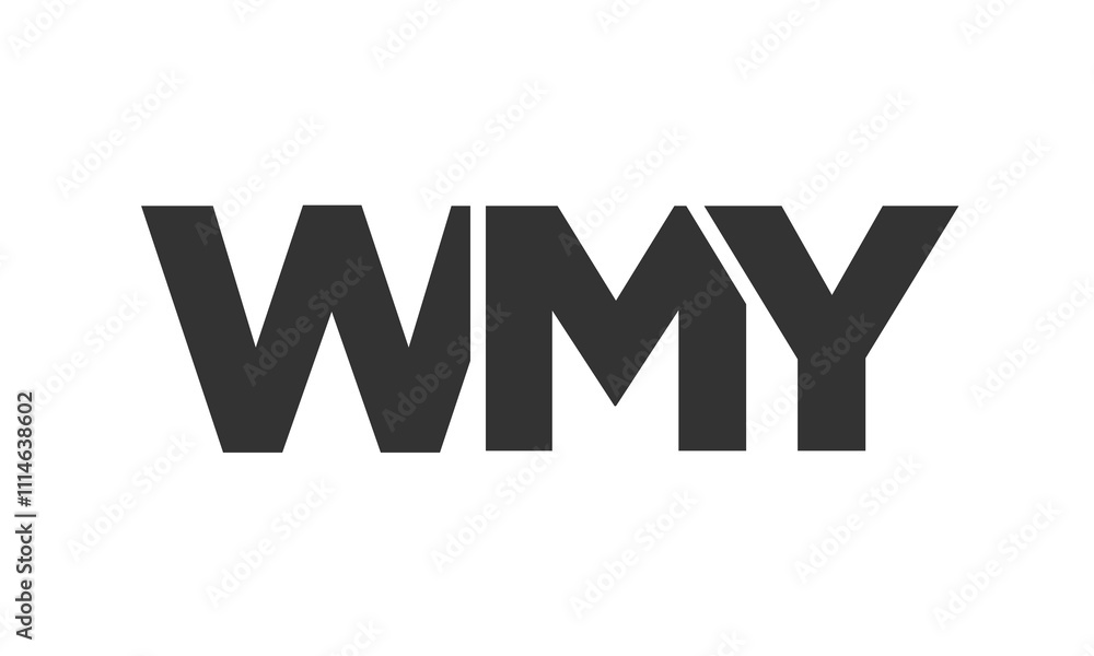 Fototapete WMY logo design template with strong and modern bold text. Initial based vector logotype featuring simple and minimal typography. Trendy company identity.