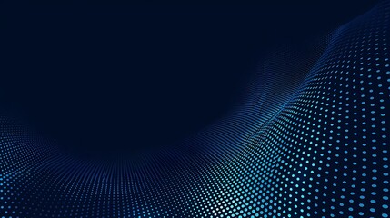 Obraz premium Abstract Blue Digital Wave Background: A mesmerizing display of flowing data points creating a dynamic, modern aesthetic.