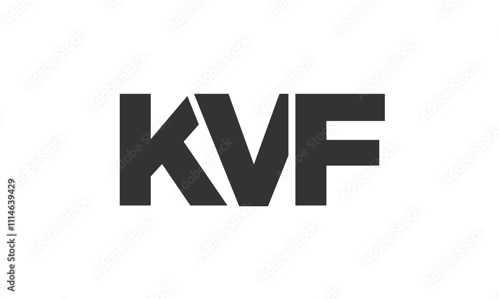 Poster kvf logo design template with strong and modern bold text. initial based vector logotype featuring s