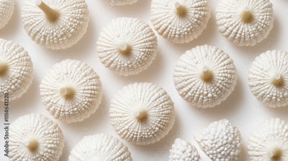 Aufkleber White textured spherical objects arranged in a pattern