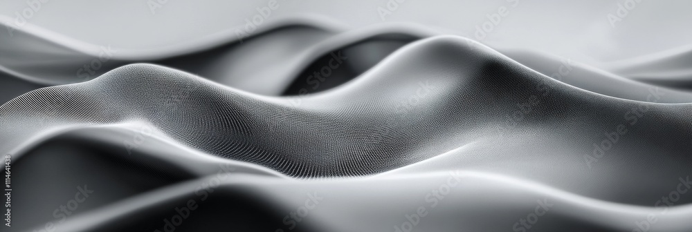 Poster abstract grey digital wave. smooth texture and flowing pattern.