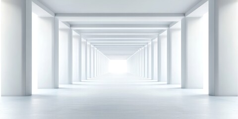 Obraz premium White Corridor Leading To Bright Light