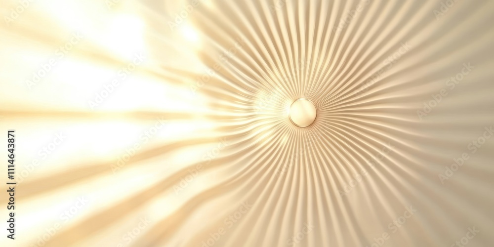 Poster abstract beige fabric design with central circular element