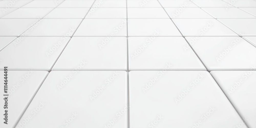 Aufkleber white square tiles create abstract geometric pattern