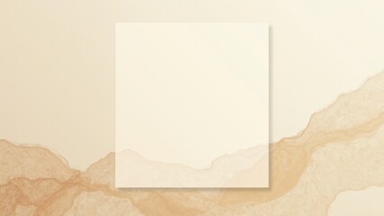 Fototapeta premium Elegant subtle cream and beige background with blank square for creative usage