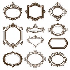 Obraz premium Set of vintage frames