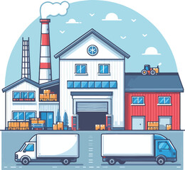 Obraz premium warehouse vector
