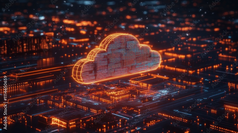 Poster Digital Cloud Computing Infrastructure Network Data