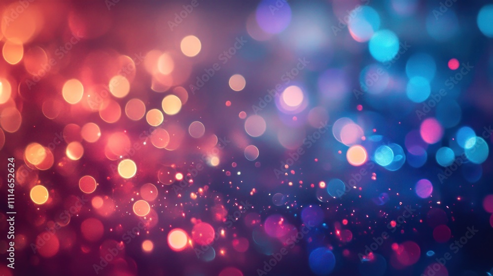 Poster Abstract Colorful Bokeh Lights Background Design