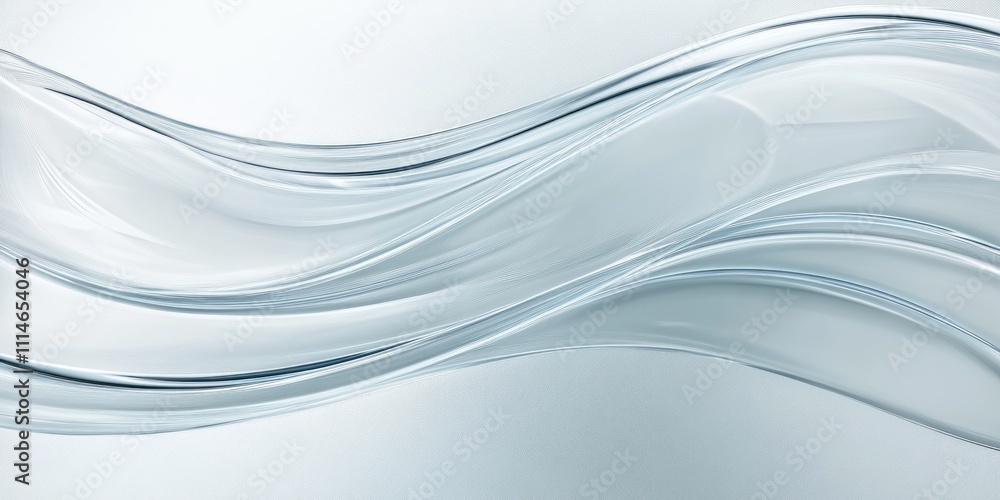 Poster abstract gray waves flowing softly across background